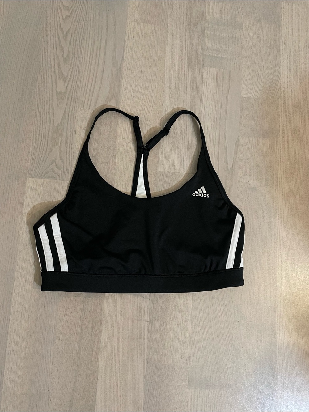 Adidas "Climalite" Black and White *Reversible* Sports Bra w/ 3 Stripes
